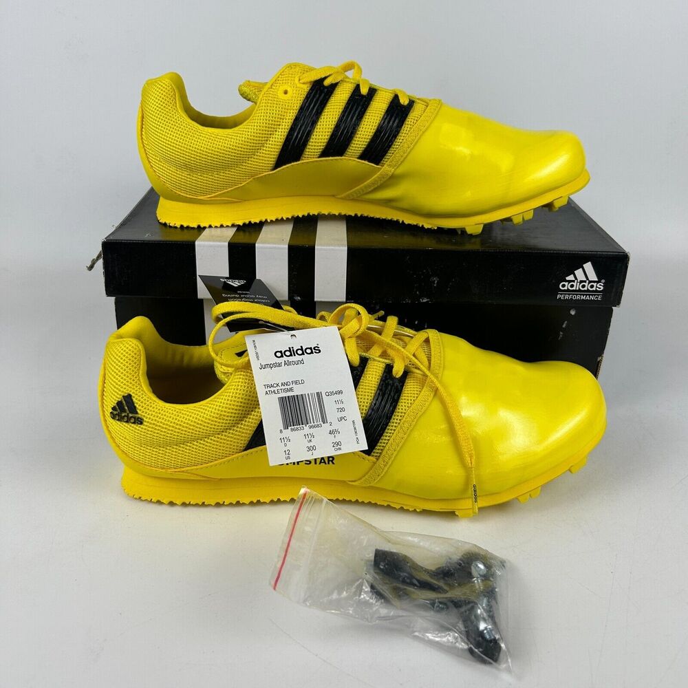 adidas Jumpstar‎ Allround Track and Field Spike Shoes Mens Size 12 Yellow Q35499